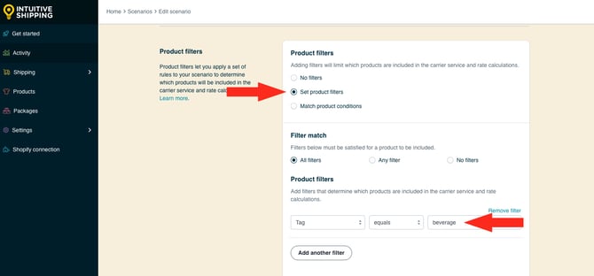 IS HS Scenarios - Filters Products With Beverage Tag