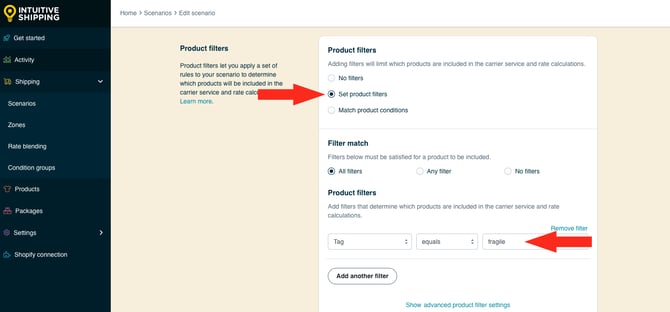 IS HS Scenarios - Filters Products With Fragile Tag