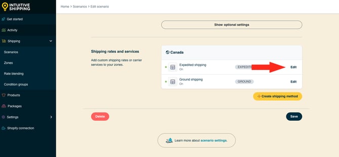 IS HS Scenarios - No Shipping Product Restricted - Edit Expedited Shipping Method