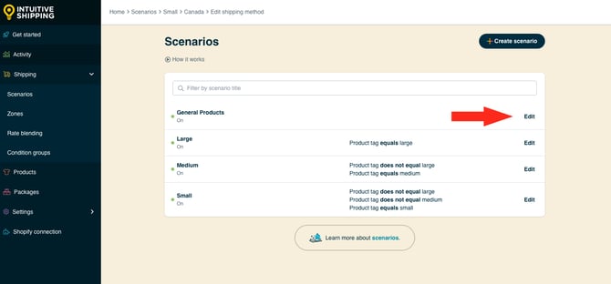 IS HS Scenarios - Priority Scenarios - Edit General Scenario