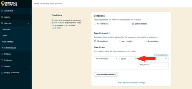 IS HS Scenarios - Product Vendor Equals