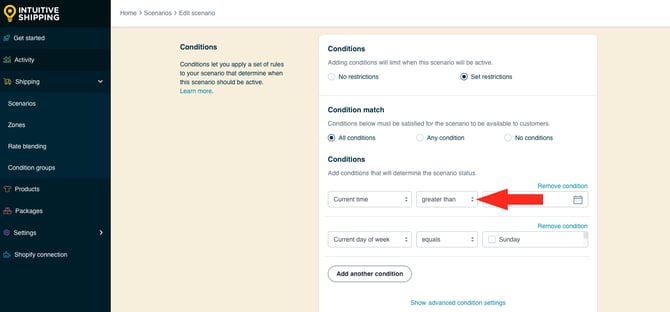 IS HS Scenarios - Restricted Next Day - Change Logic Great Than