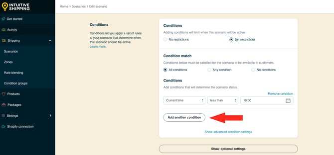 IS HS Scenarios - Same Day Delivery - Add Another Condition