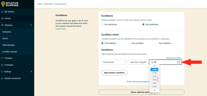 IS HS Scenarios - Same Day Delivery - Condition Value 10 AM