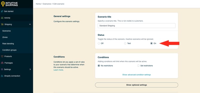 IS HS Scenarios - Scenario Status On