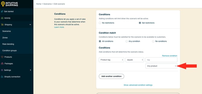 IS HS Scenarios - Select Additional Product Setting