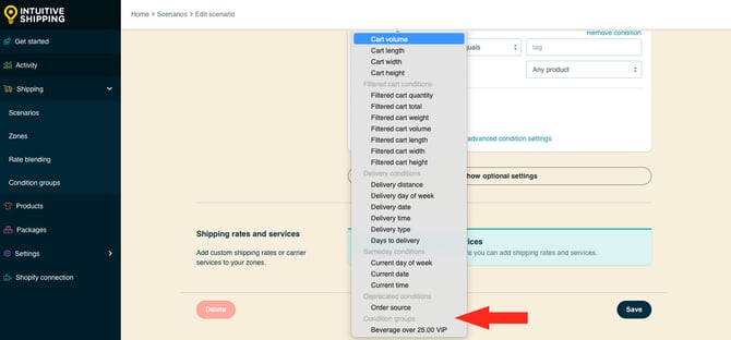 IS HS Scenarios - Select Condition Group