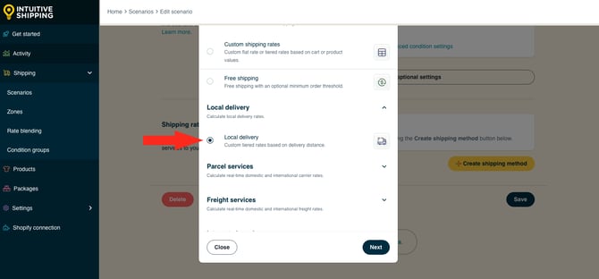 IS HS Scenarios - Select Local Delivery