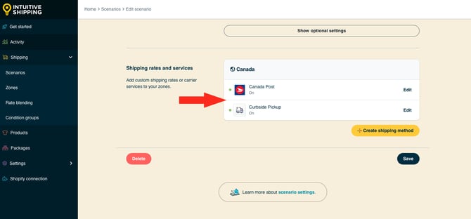 IS HS Shipping Methods - Local Pickup with Canada Post Option Distance
