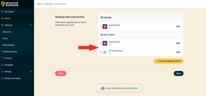 IS HS Shipping Methods - Local Pickup with Canada Post Option