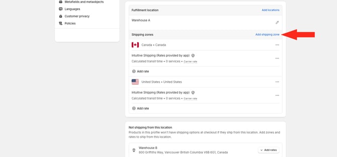 IS HS Shopify - Add Shipping Zone