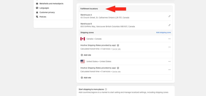 IS HS Shopify - Fulfillment Locations