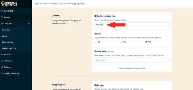 IS HS Tiered Shipping Method - Shipping Method Title