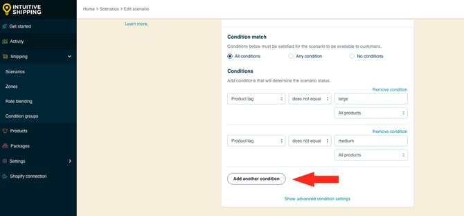 IS HS Tiered Shipping Method - Small - Add Third Condition