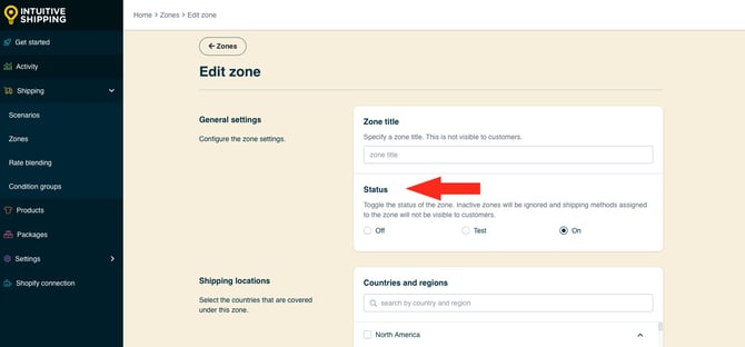 IS HS Zones - Edit Zone Status