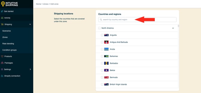 IS HS Zones - Search Country
