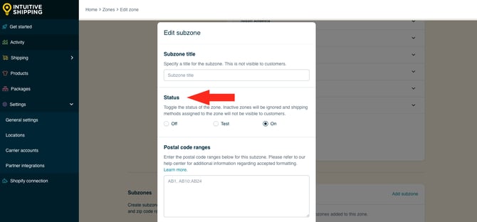 IS HS Zones - Subzones - Edit Subzone Status