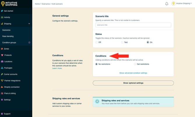 IS - Scenarios - Edit Condition Restrictions