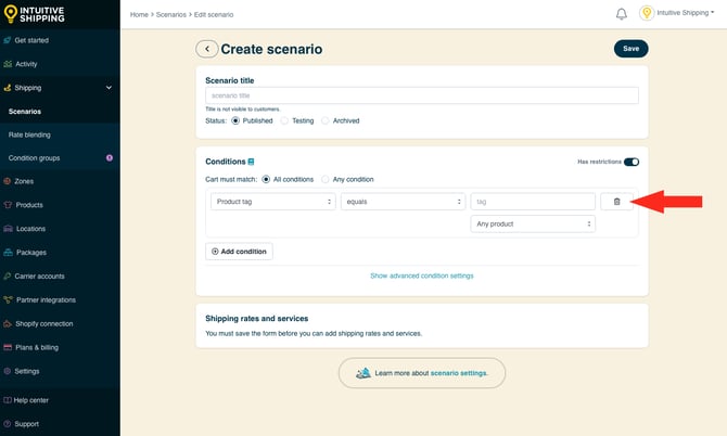 IS -  Scenarios - Remove Condition