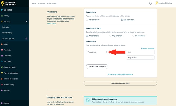 IS - Scenarios - Select Condition Type
