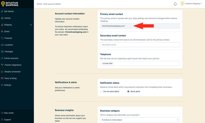 IS - Account - Primary Email Contact