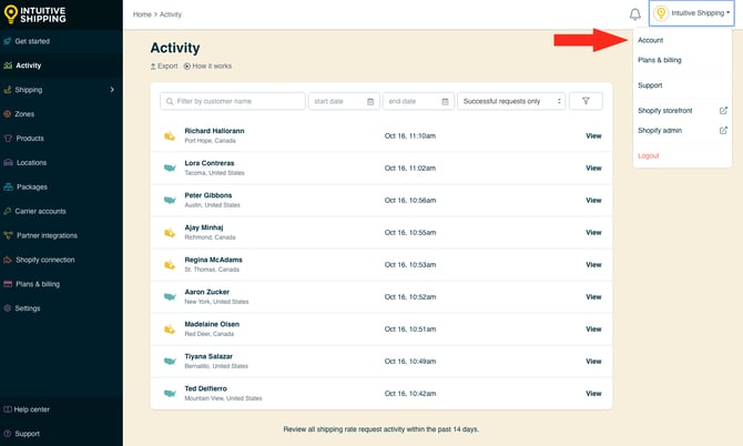 IS - Account Menu - Account