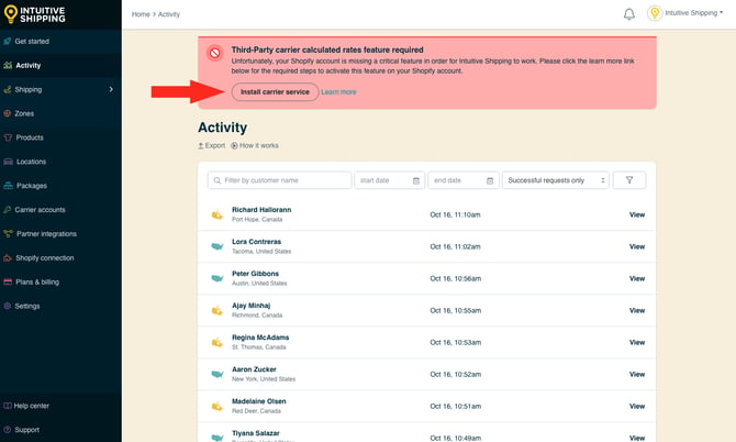 IS - Activity - Carrier-Calculated Shipping Banner
