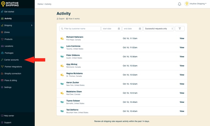 IS - Activity Menu - Carrier Accounts-2