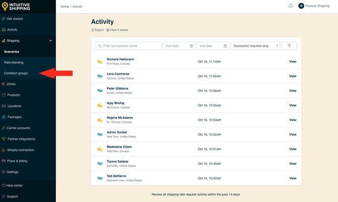 IS - Activity Menu - Configuration Groups