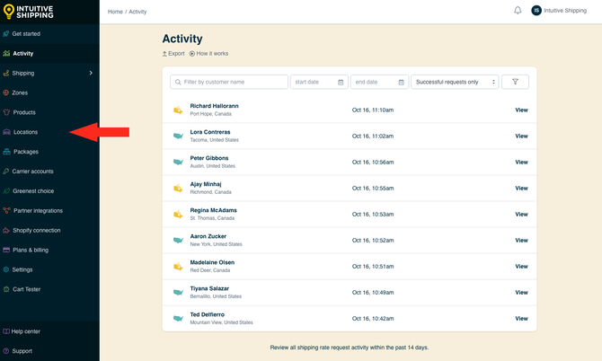 IS - Activity Menu - Locations