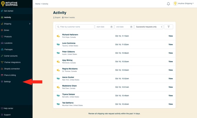IS - Activity Menu - Settings