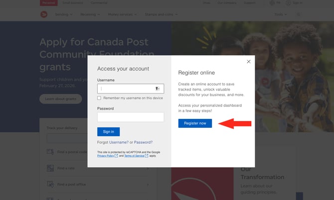 IS - Canada Post - Register