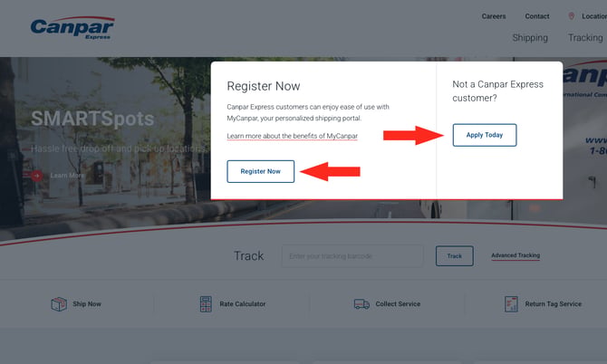 IS - Canpar - Register Now Apply
