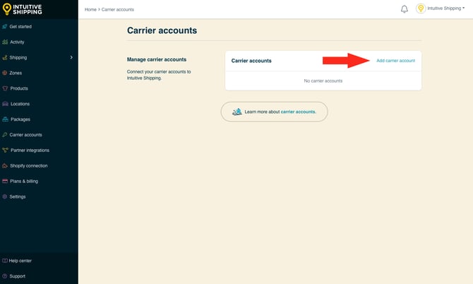 IS - Carrier Accounts - Add Carrier Account-1