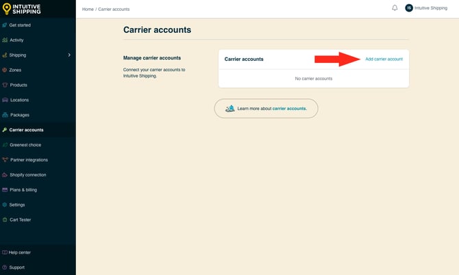 IS - Carrier Accounts - Add Carrier Account-3