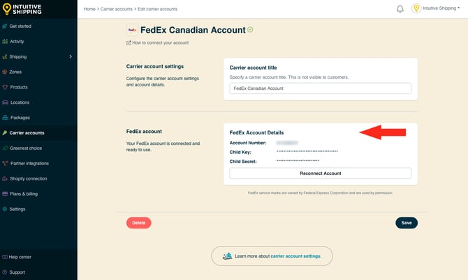 IS - Carrier Accounts - FedEx Account Details-2