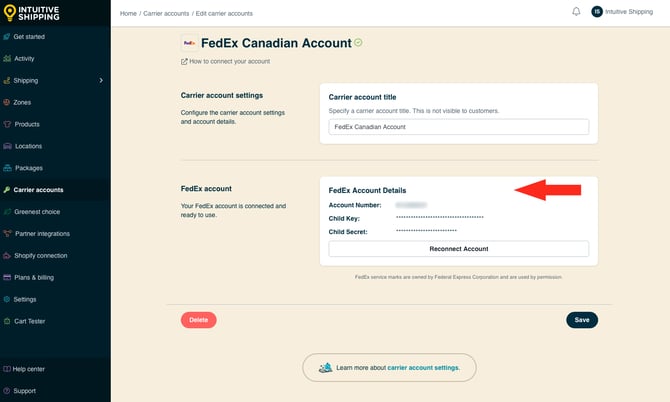 IS - Carrier Accounts - FedEx Account Details-3