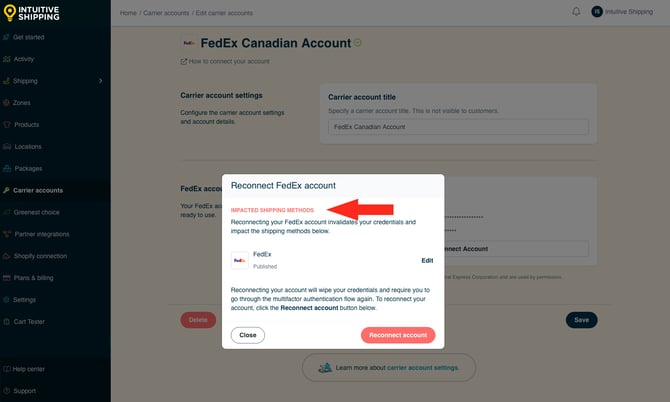 IS - Carrier Accounts - FedEx Impacted Shipping Methods-2