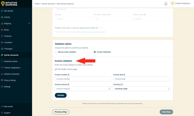 IS - Carrier Accounts - FedEx Invoice Validation-2