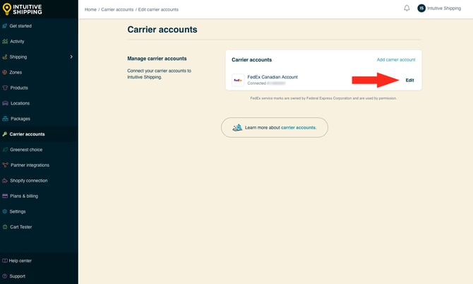 IS - Carrier Accounts - FedEx Reconnect Account-2