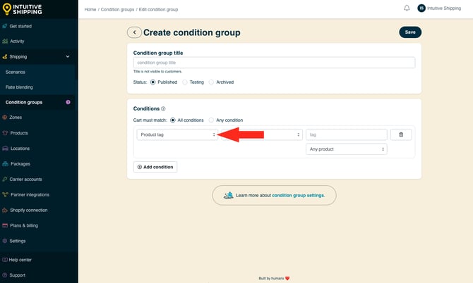 IS - Condition Groups - Condition Type