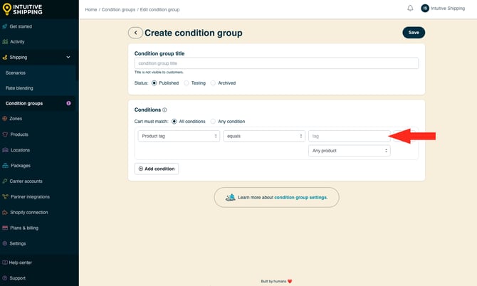 IS - Condition Groups - Condition Value
