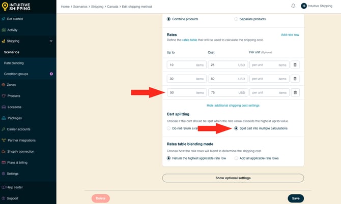 IS - Custom Shipping Method - Cart Splitting - Split Cart