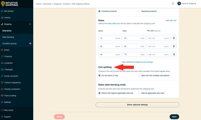 IS - Custom Shipping Method - Cart Splitting-2