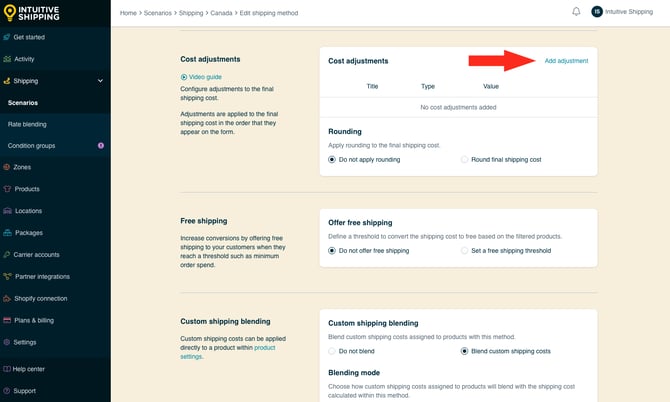 IS - Custom Shipping Method - Cost Adjustments - Add Adjustment
