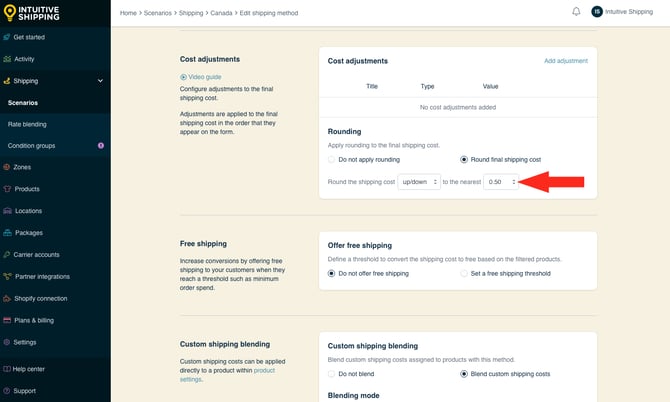 IS - Custom Shipping Method - Cost Adjustments - Rounding Increment