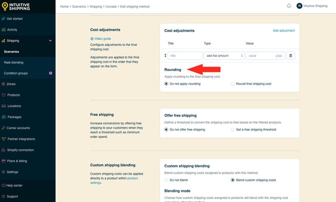 IS - Custom Shipping Method - Cost Adjustments - Rounding
