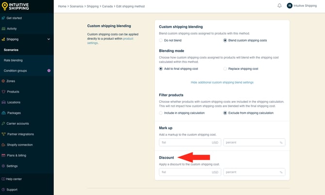 IS - Custom Shipping Method - Custom Shipping Blending Discount