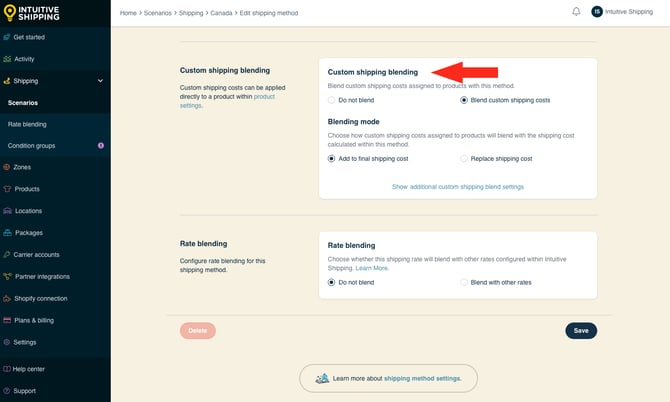 IS - Custom Shipping Method - Custom Shipping Blending-2