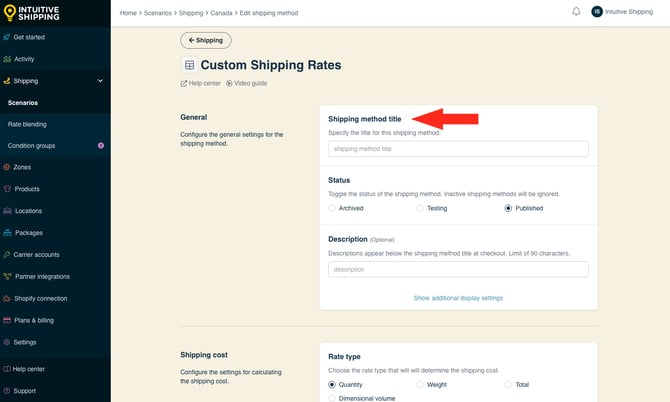IS - Custom Shipping Method - Custom Shipping Rates Title